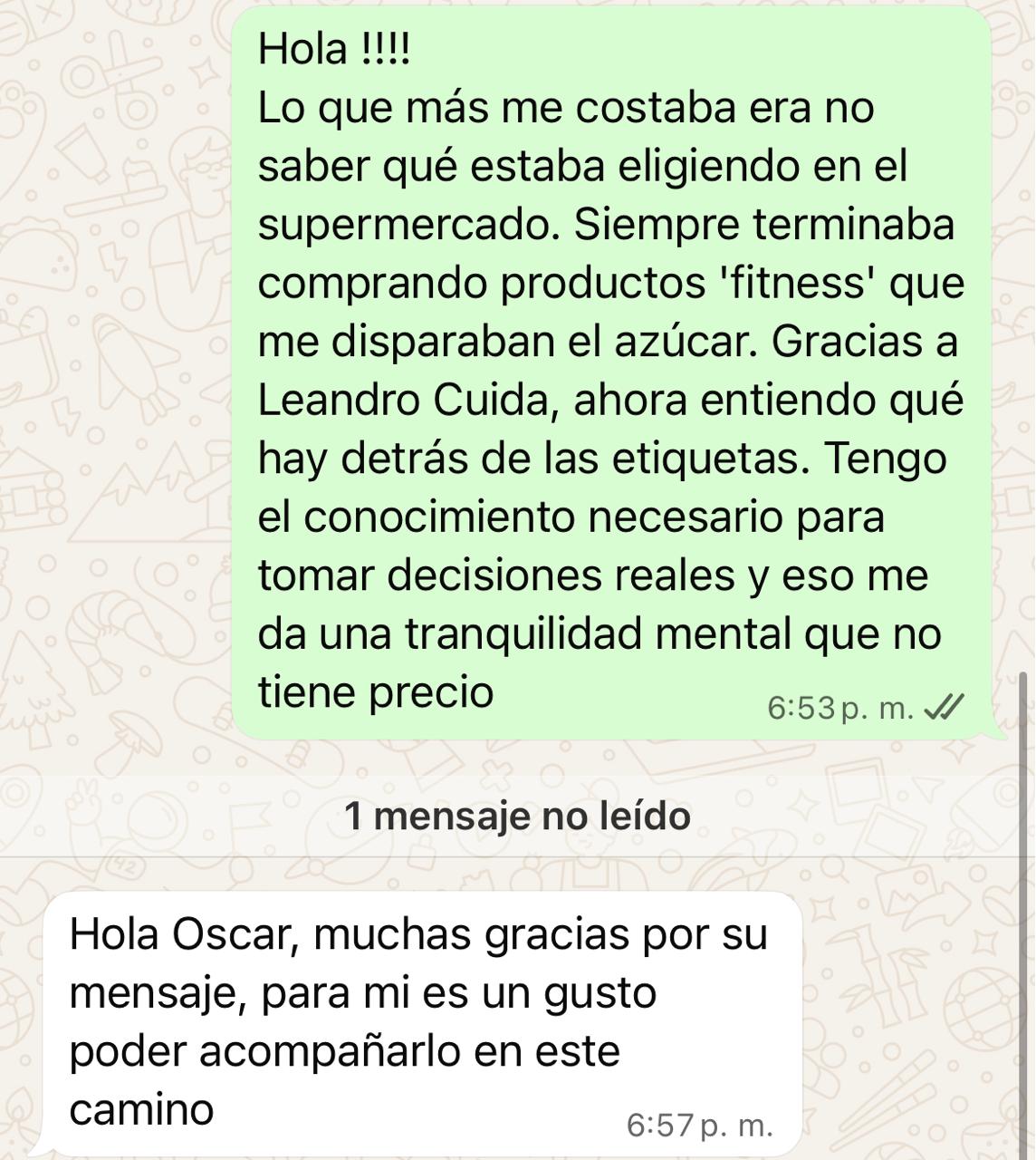Testimonio de Oscar