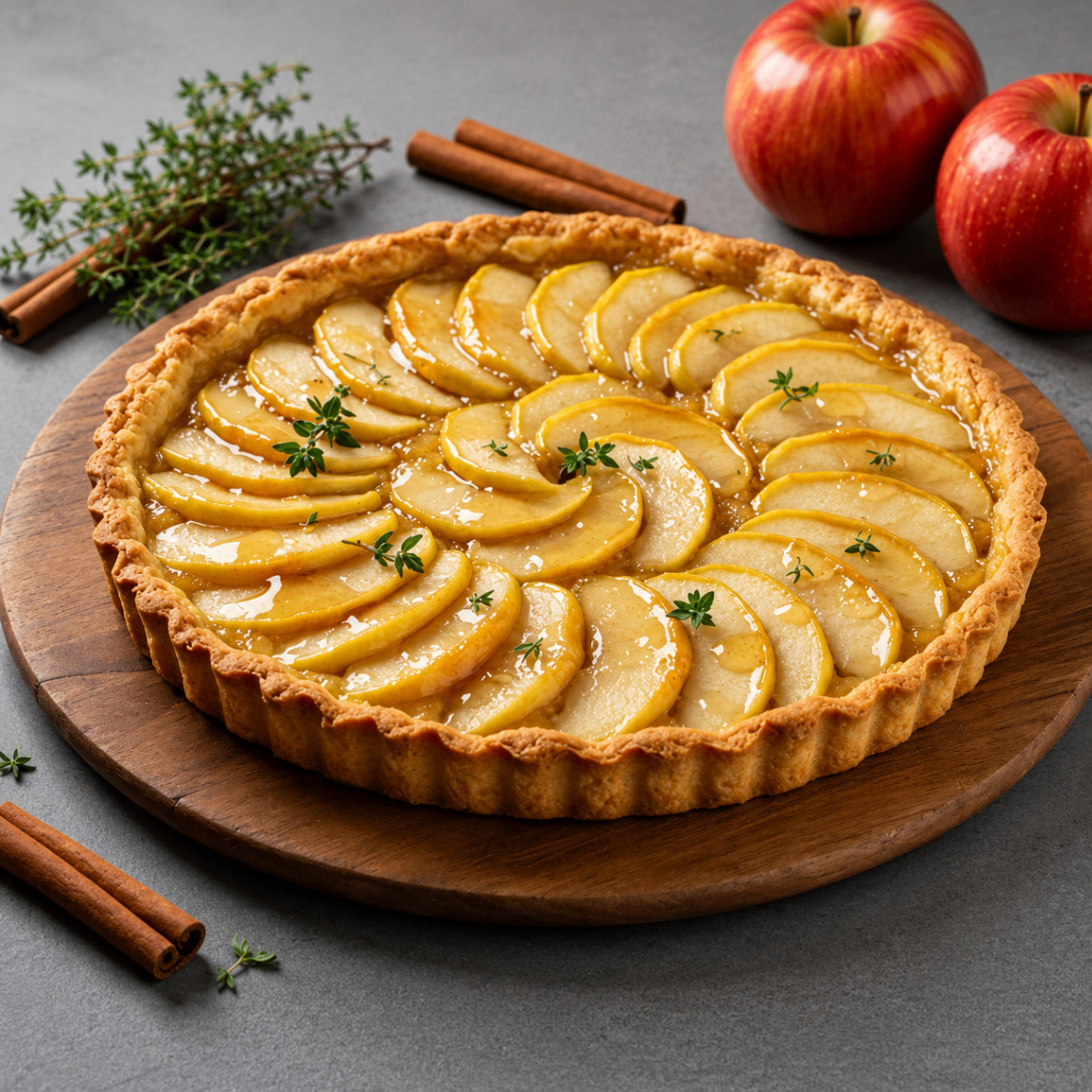 TARTA DE MANZANA ENDULZADA CON JUGO DE MANZANA
